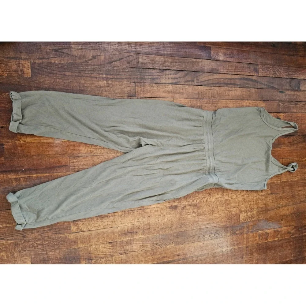 Michael Stars‎ Anthro Olive green Khaki Cotton Jumper Overall sz S